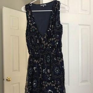 Navy Dress w. Sequins